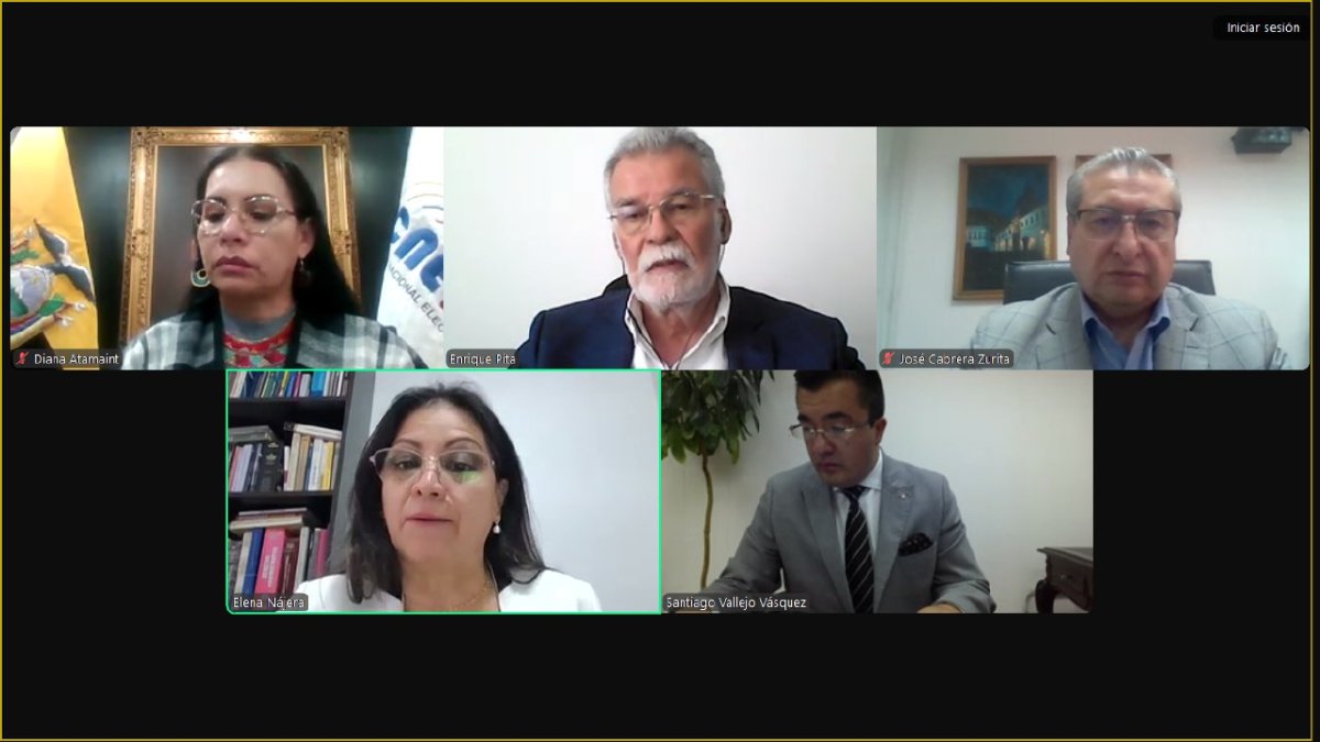 El Consejo Nacional Electoral sesionó de manera virtual.