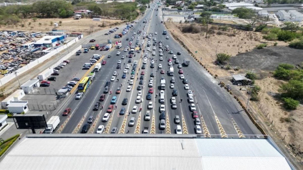 Vista del peaje este 1 de enero de 2025.