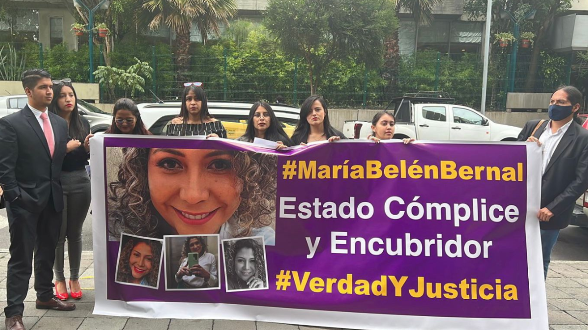 Concentración por justicia para María Belén Bernal, víctima de femicidio, en septiembre del 2022.