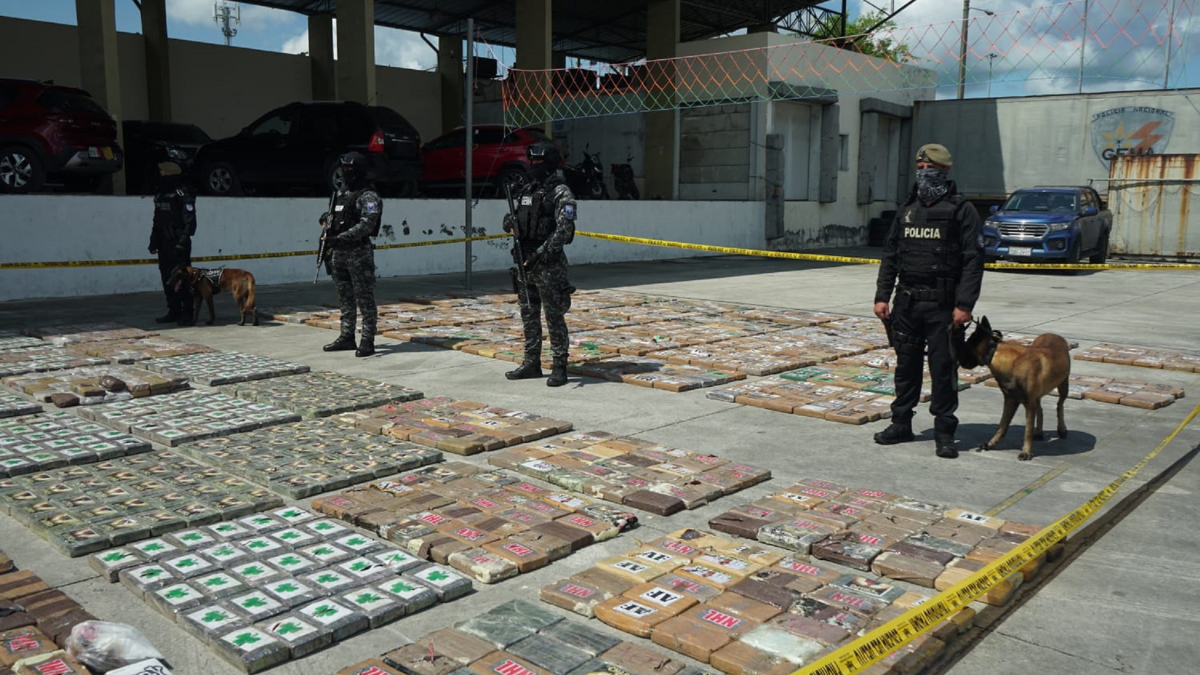 Foto de archivo de un decomiso de droga en Guayaquil.