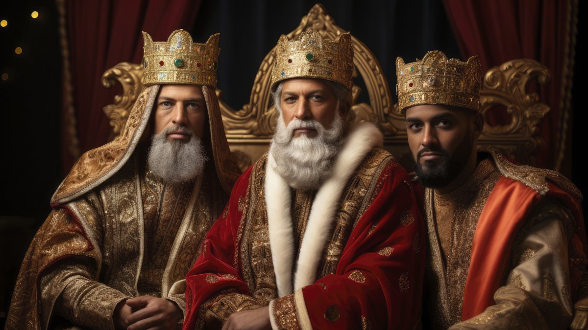 La tradición cuentan de tres reyes magos: Melchor, Gaspar y Baltazar