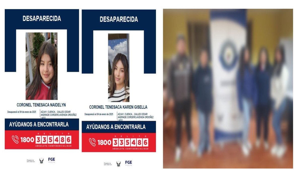 Las adolescentes fueron localizadas y entregadas a sus familiares.