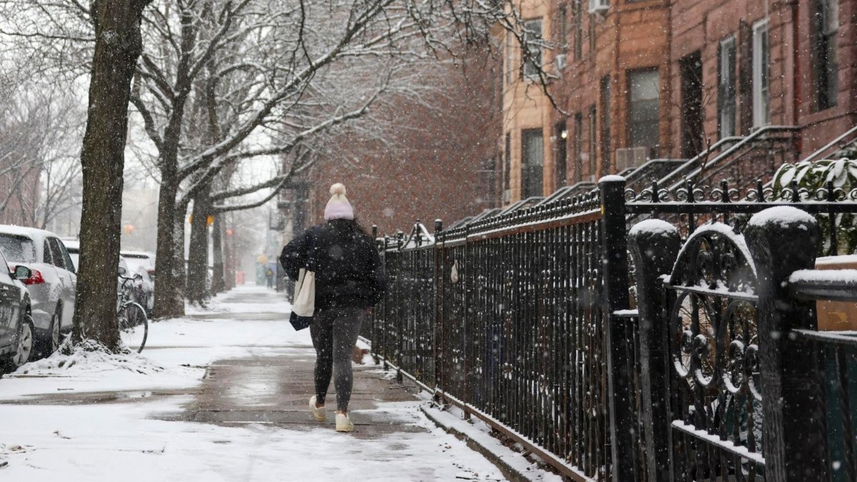 Tormenta de nieve que azota la región del Atlántico Medio este año trae nieve y temperaturas bajo cero, por lo que el Servicio Meteorológico Nacional emitió una alerta de tormenta invernal.