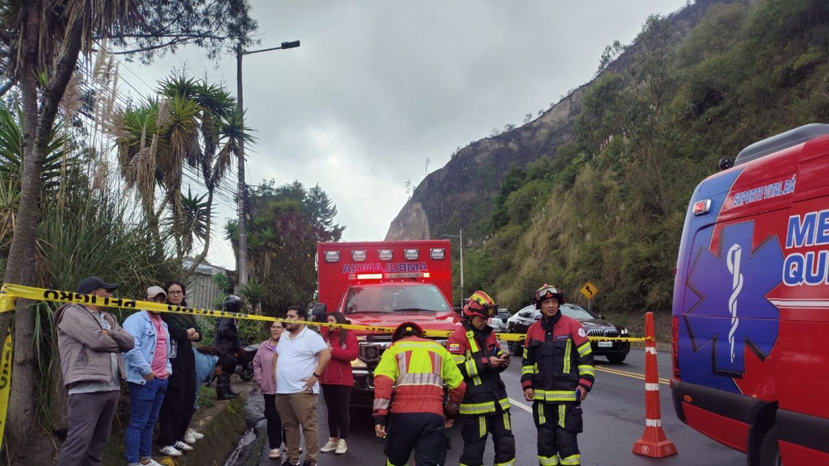 Un siniestro de tránsito ocurrió el 4 de enero de 2025 en el sector de Bellavista, a la salida del túnel Guayasamín.