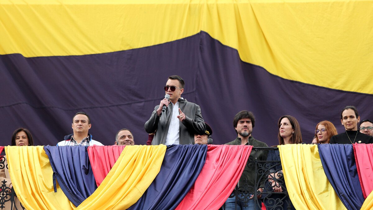 El presidente Daniel Noboa arrancó su campaña desde Carondelet el 5 de enero.