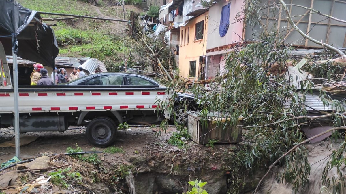 Vartias viviendas quedaron afectadas por las fuertes lluvias.