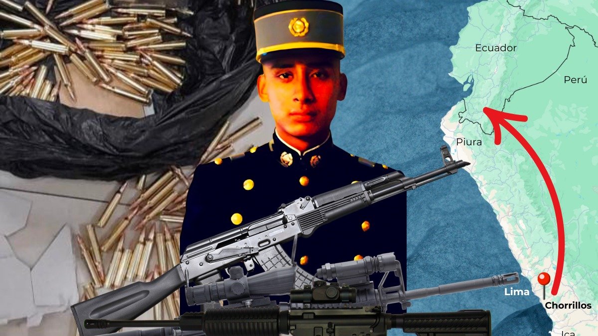 Composición sobre militar peruano acusado de traficar municiones a Ecuador.