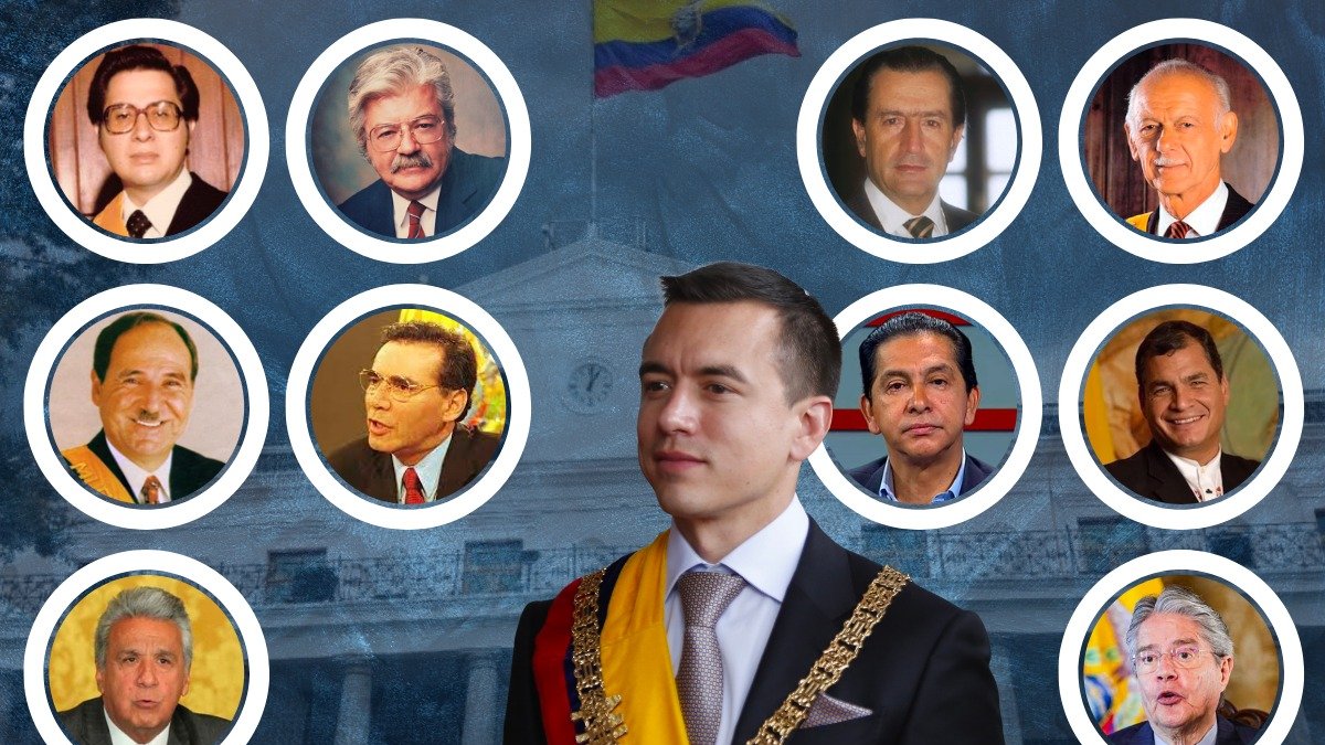 Presidentes de Ecuador electos en las urnas desde el retorno a la democracia. Solo dos han optado por la reelección a ese cargo.
