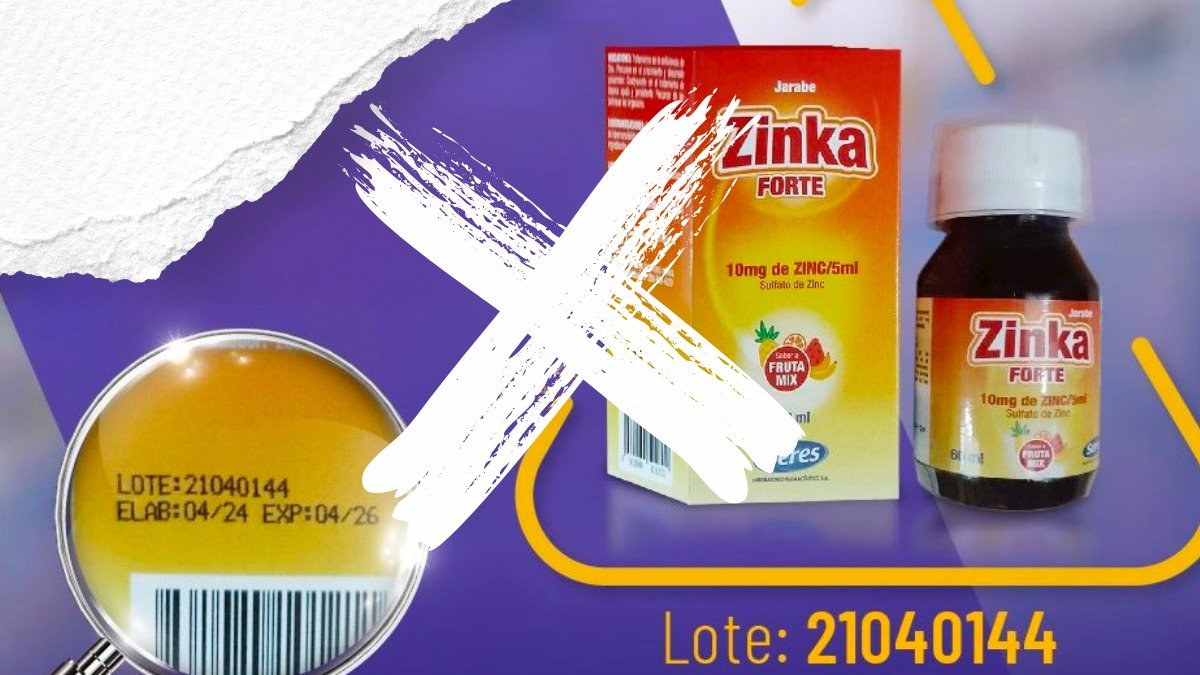 Lote del medicamento que dejó de ser distribuido por daños en su composición.