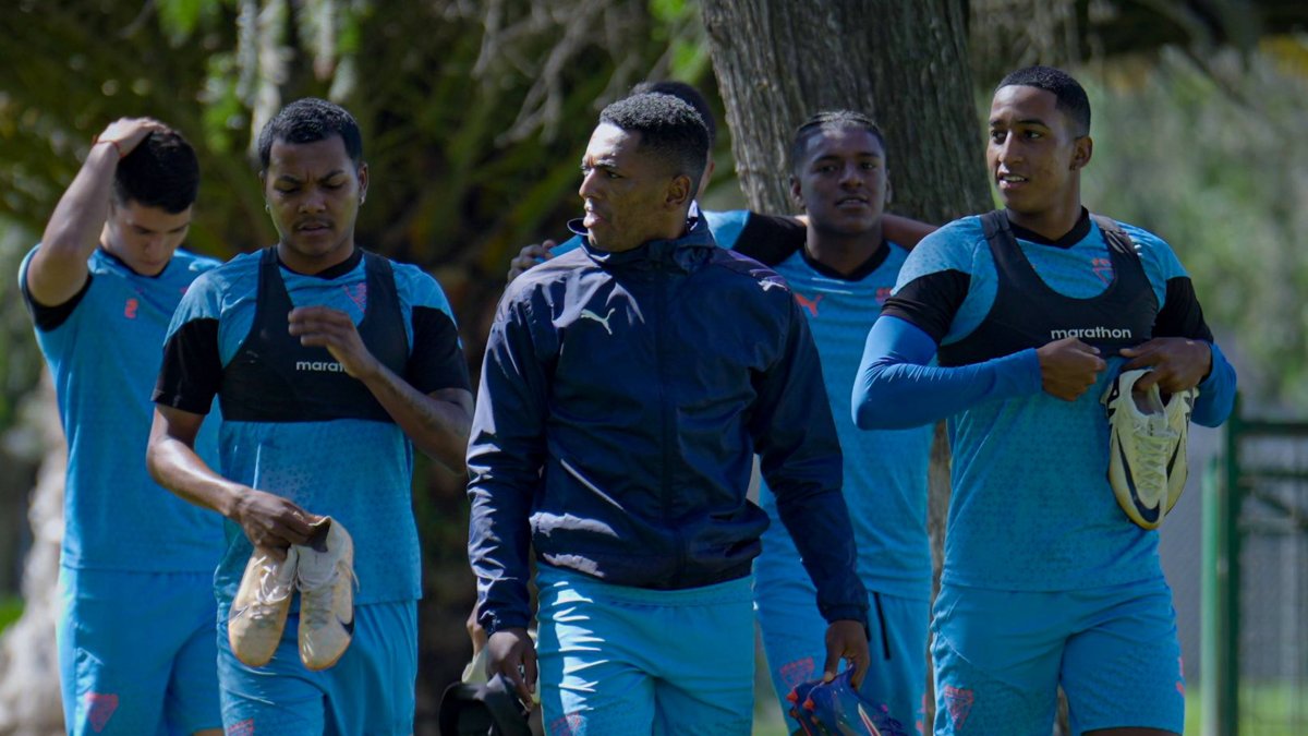 Los jugadores de Liga de Quito realizan la pretemporada en su complejo.