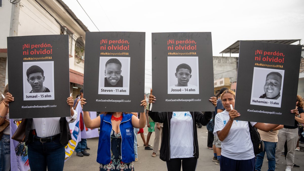 Caminata para exigir justicia por menores de Las Malvinas, que se realizó días atrás.