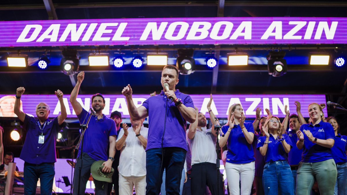 Noboa realiza actos de campaña desde la tarde del 9 de enero de 2025.