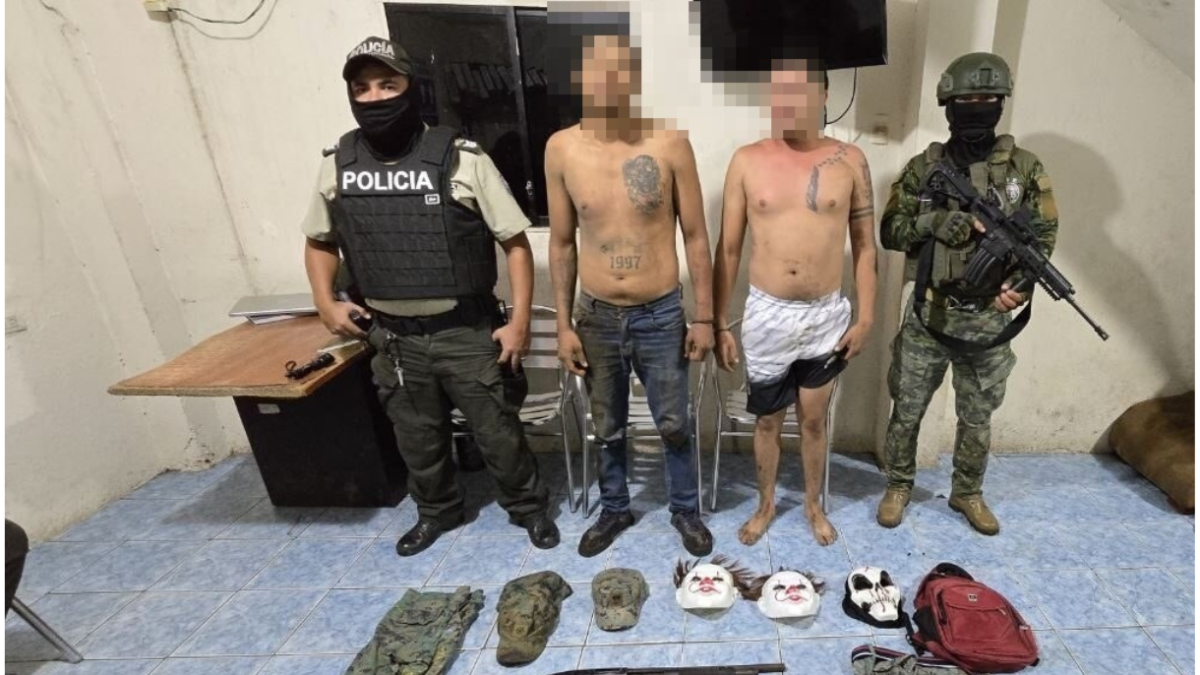 Las Fuerzas Armadas en un operativo, en Quinsaloma, en Los Ríos. Aprehendieron a 