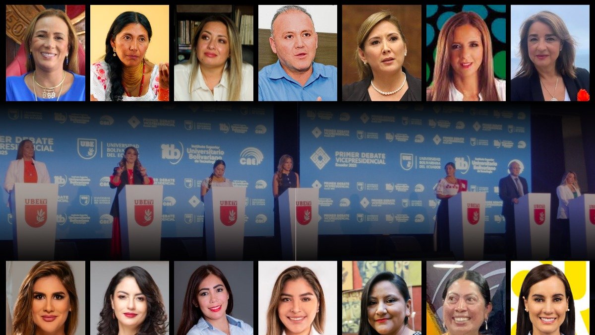 Estos son los 14 candidatos a vicepresidente que debatieron el domingo 12 de enero. Están en el orden de sus respectivas listas.