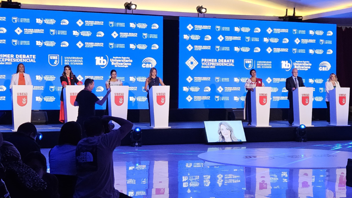 Debate vicepresidencial, en el Instituto Tecnológico Bolivariano, el 12 de enero 2025.