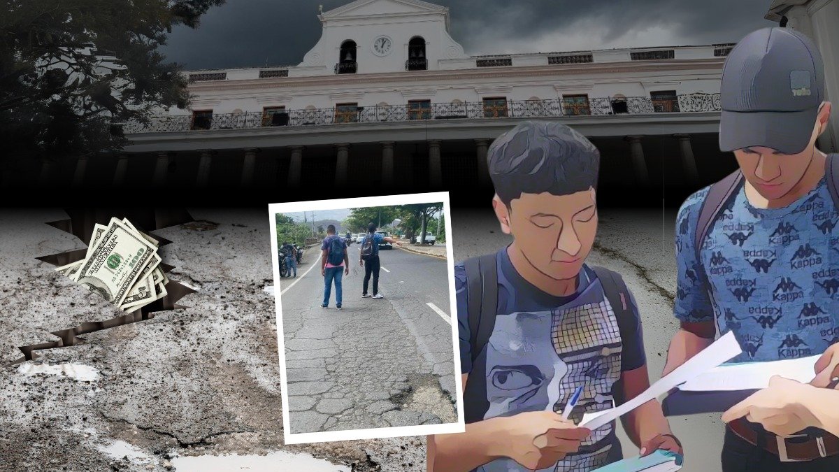 Fotomontaje sobre el programa estatal Jóvenes en Acción, que impulsó el presidente Daniel Noboa a tres meses de las elecciones generales.