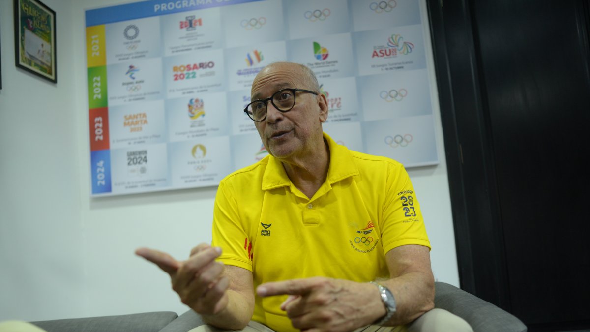 Jorge Delgado Panchana es el presidente del Comité Olímpico Ecuatoriano (COE). En 2025 culmina su periodo