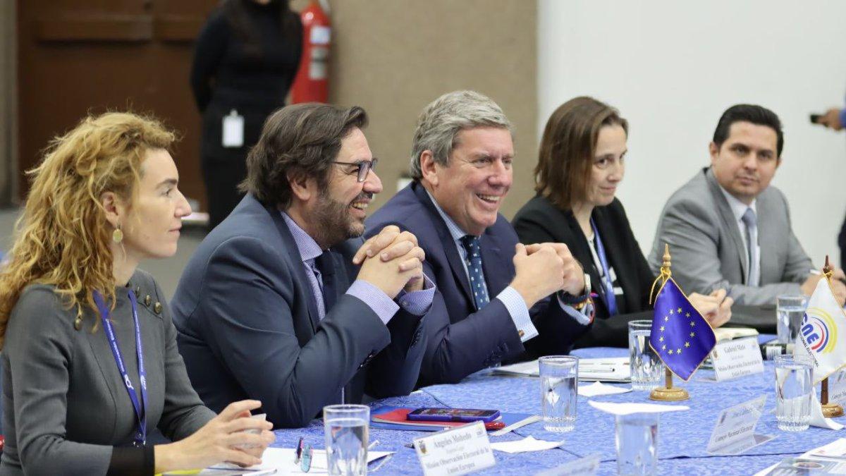 Protocolo. La Misión de Observación Electoral de la Unión Europea se reunió el último martes con las autoridades del Consejo Nacional Electoral.