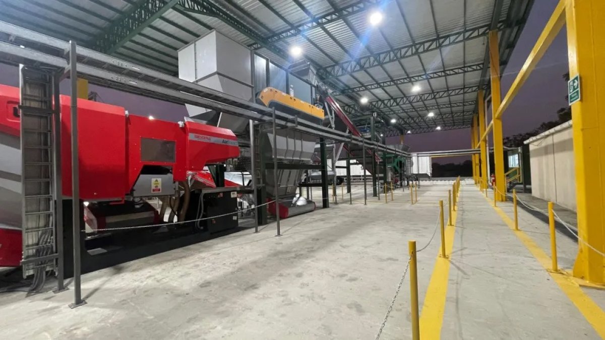 La estación de clasificación está ubicada en el relleno sanitario de Samborondón.