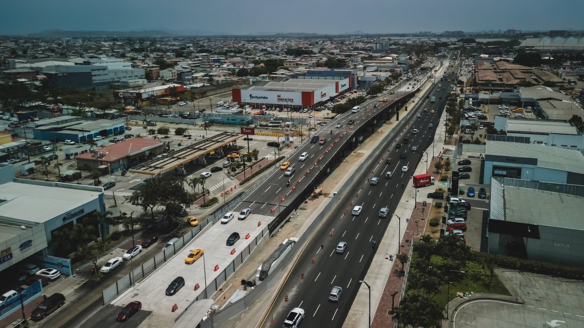 El primer tramo del paso elevado entre las avenidas de las Américas e Isidro Ayora se inauguró en octubre del 2024.