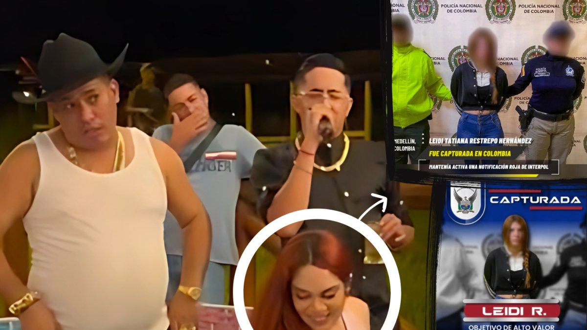 Leidy Restrepo, pareja de Junior Roldán capturada en Medellín, Colombia.