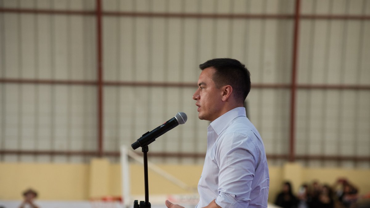 El presidente de la República, Daniel Noboa, en una foto de archivo.