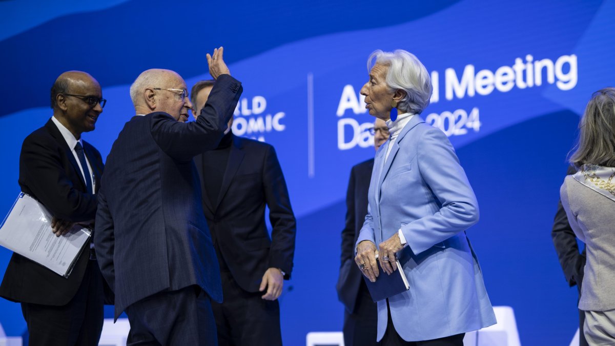 Cita. Una de las reuniones del Foro Davos en el 2024.