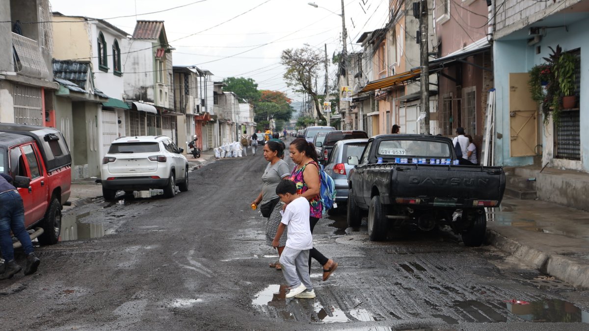 Afectaciones. Tres peatonales fueron procesadas por el Municipio de Guayaquil, pero nunca terminaron de ser reparadas. Hay dificultad entre los peatones que caminan por esas calles.