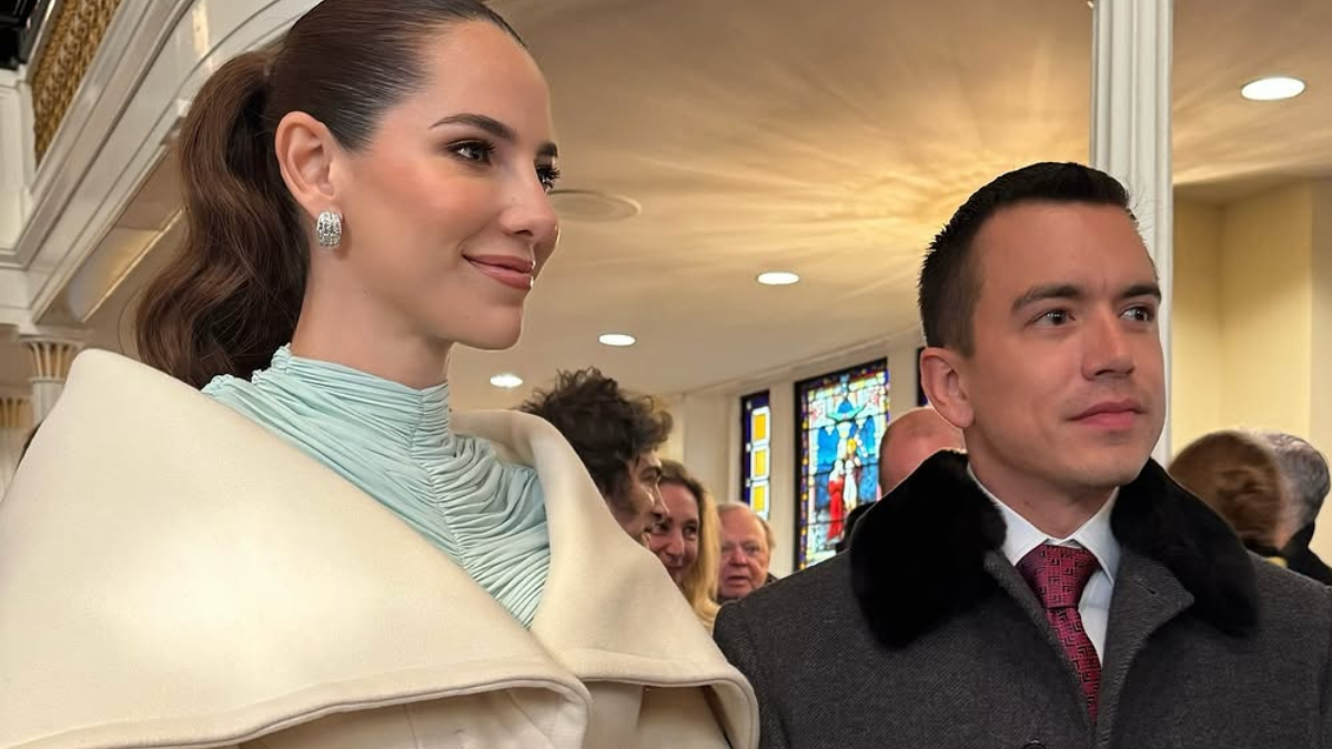 Lavinia Valbonesi y Daniel Noboa en Estados Unidos.