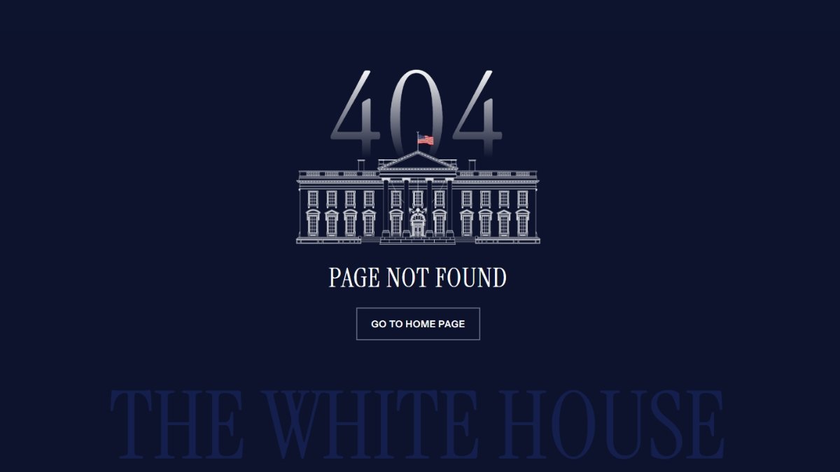La página oficial de la Casa Blanca en español muestra un error al ingresar.