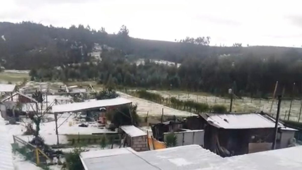 El granizo pinto con un manto blanco a Ticatilin.