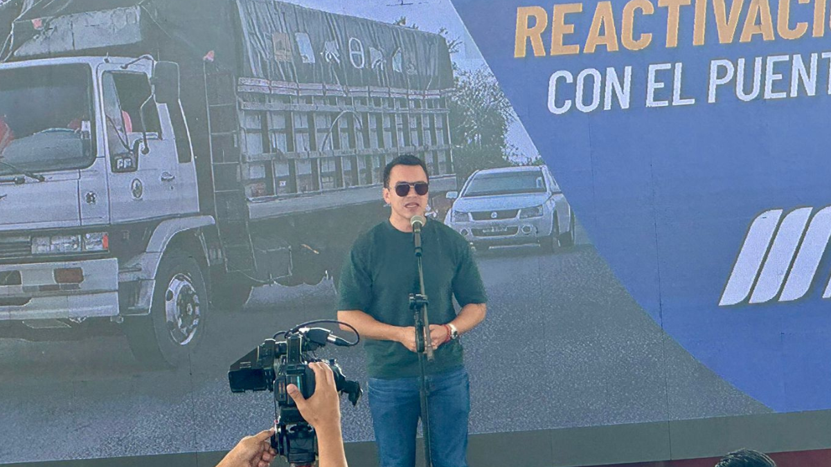 Daniel Noboa en el cantón Santa Ana.