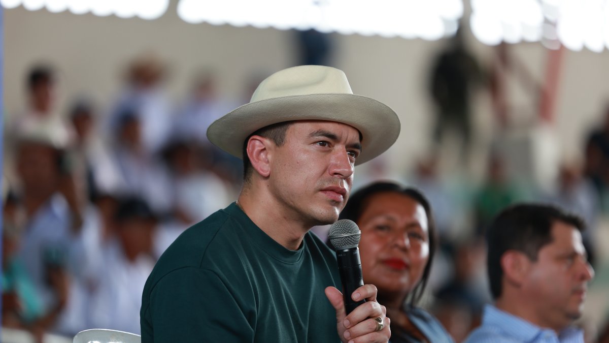 Proceso. El presidente y candidato Daniel Noboa va en busca de la reelección en la segunda vuelta.