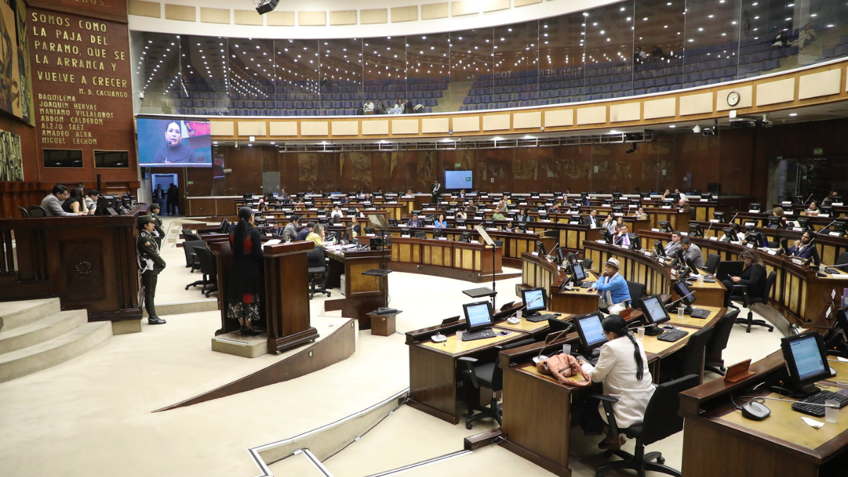 Imagen referencial de sesión en la Asamblea Nacional de Ecuador.