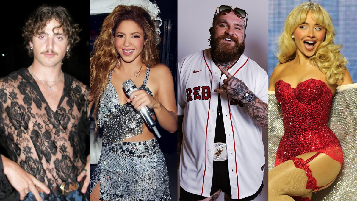 Benson Boone, Shakira, Teddy Swims y Sabrina Carpenter.