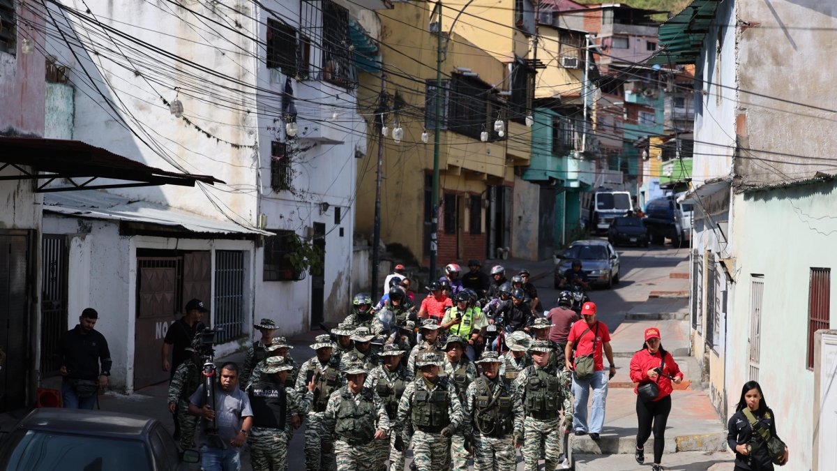 Caracas. Integrantes de la FANB en una serie de ejercicios militares.