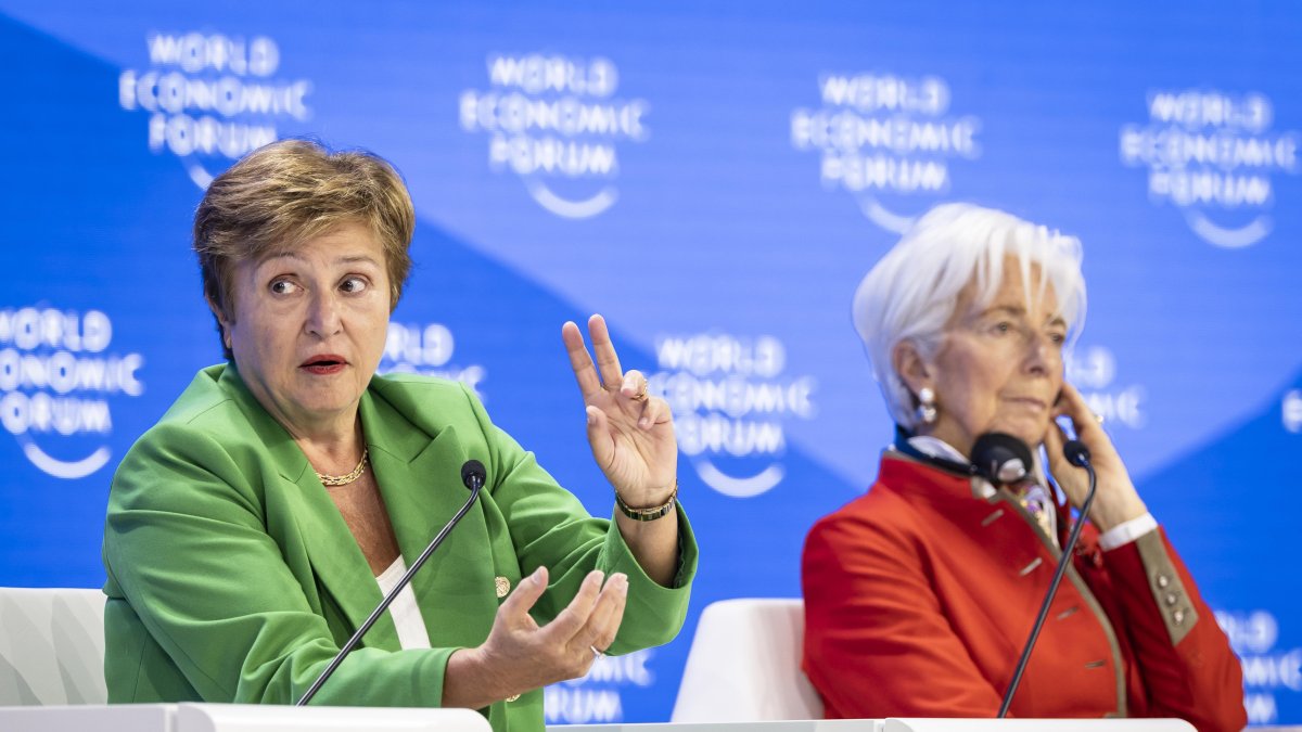 Kristalina Georgieva, directora del FMI, y Christine Lagarde, directora del Banco Central Europeo.