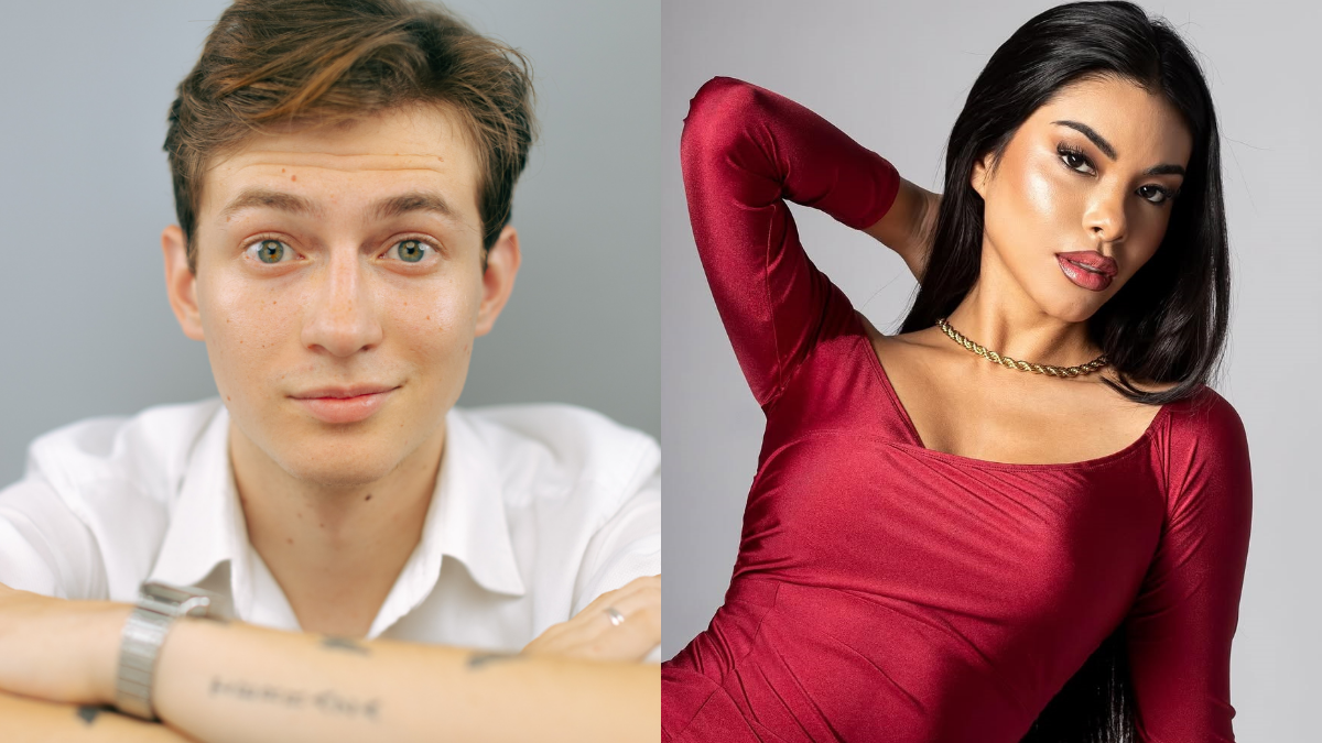 Los creadores de contenido Alessandro Guzmán y Alexandra Chávez.