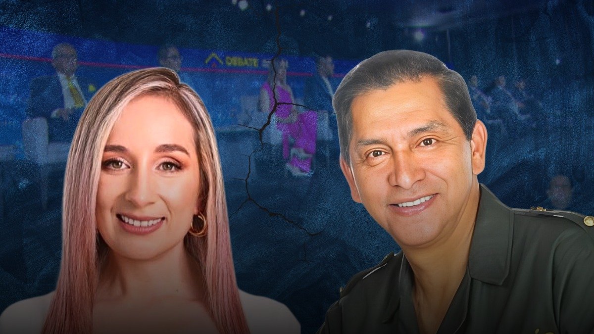 Elsa Guerra y Lucio Gutiérrez son candidatos a asambleístas nacionales. Durante el último debate, protagonizaron un careo.