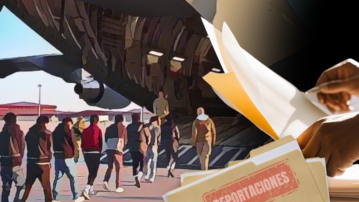 Ilustración para graficar este artículo relacionado con deportaciones de migrantes ilegales en Estados Unidos.