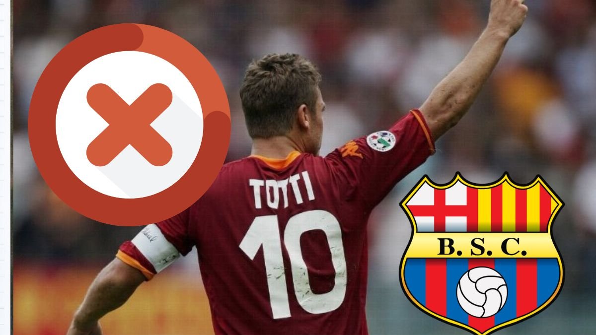 Francesco Totti no viene a la Noche Amarilla de Guayaquil.