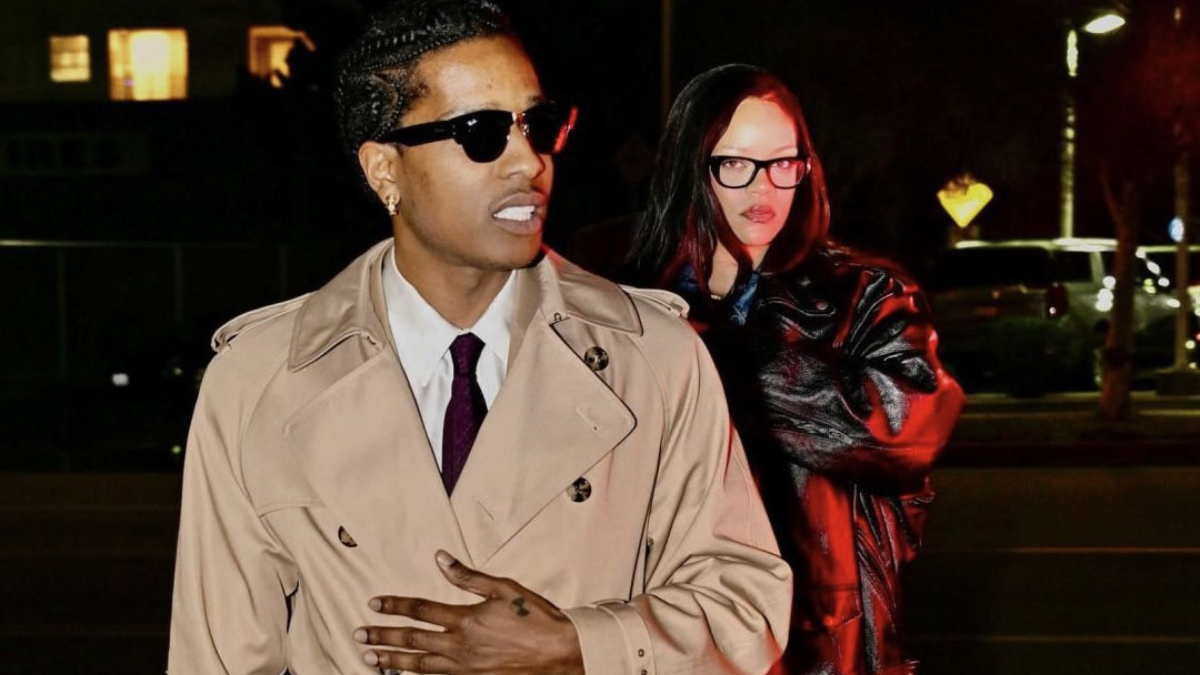 A$AP Rocky y Rihanna camino al juicio penal en Los Ángeles el 29 de enero de 2025.