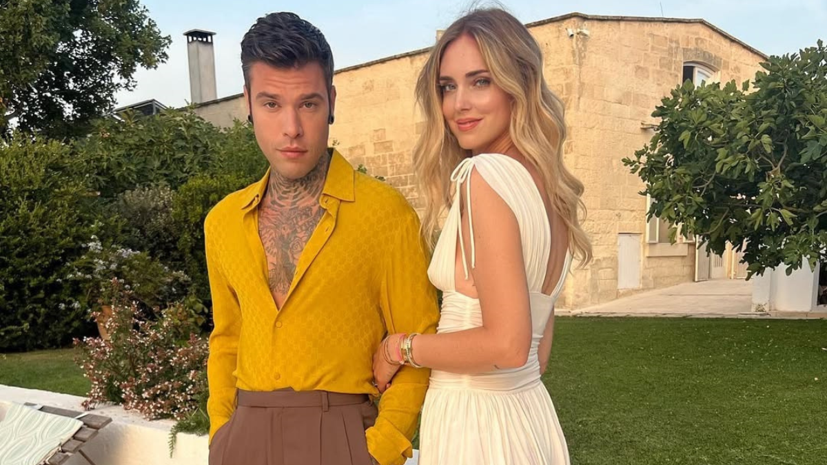 El artista Fedez junto a su expareja Chiara Ferragni en 2022.