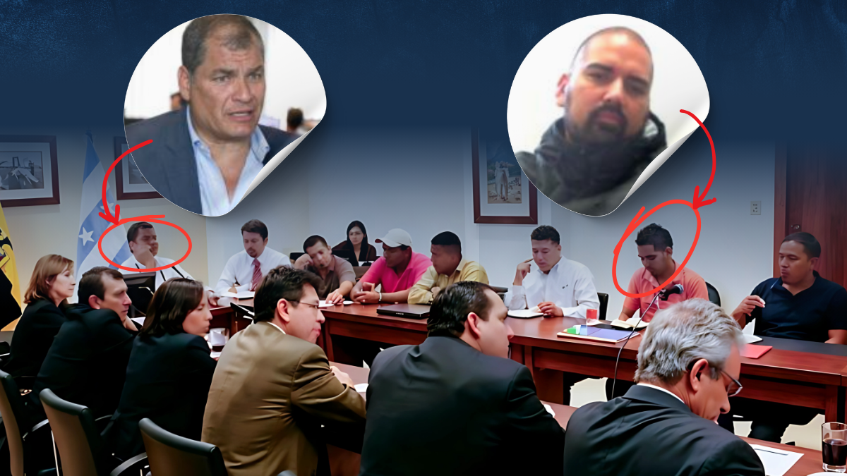 La inédita foto de Rafael Correa y Leandro Norero.