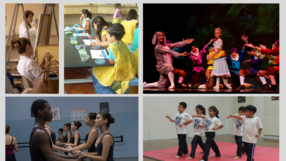 El aprendizaje del arte en sus varias expresiones es la propuesta de las escuelas del Teatro Centro de Arte.