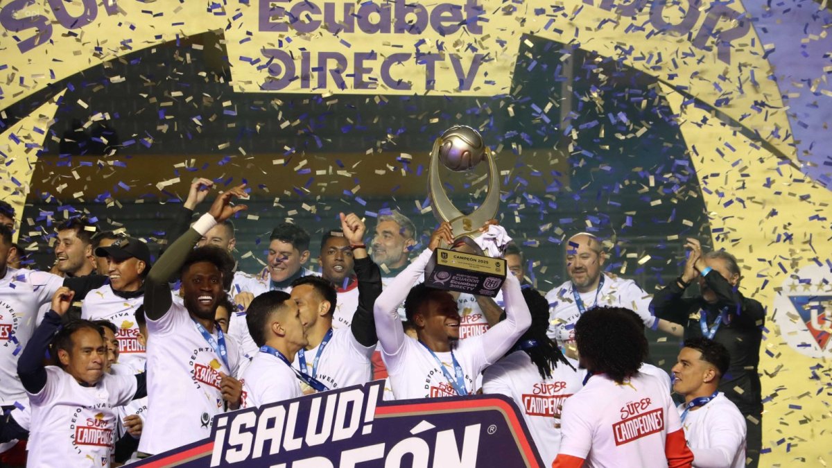 Liga de Quito festejó un nuevo campeonato de la Supercopa, tras vencer a El Nacional