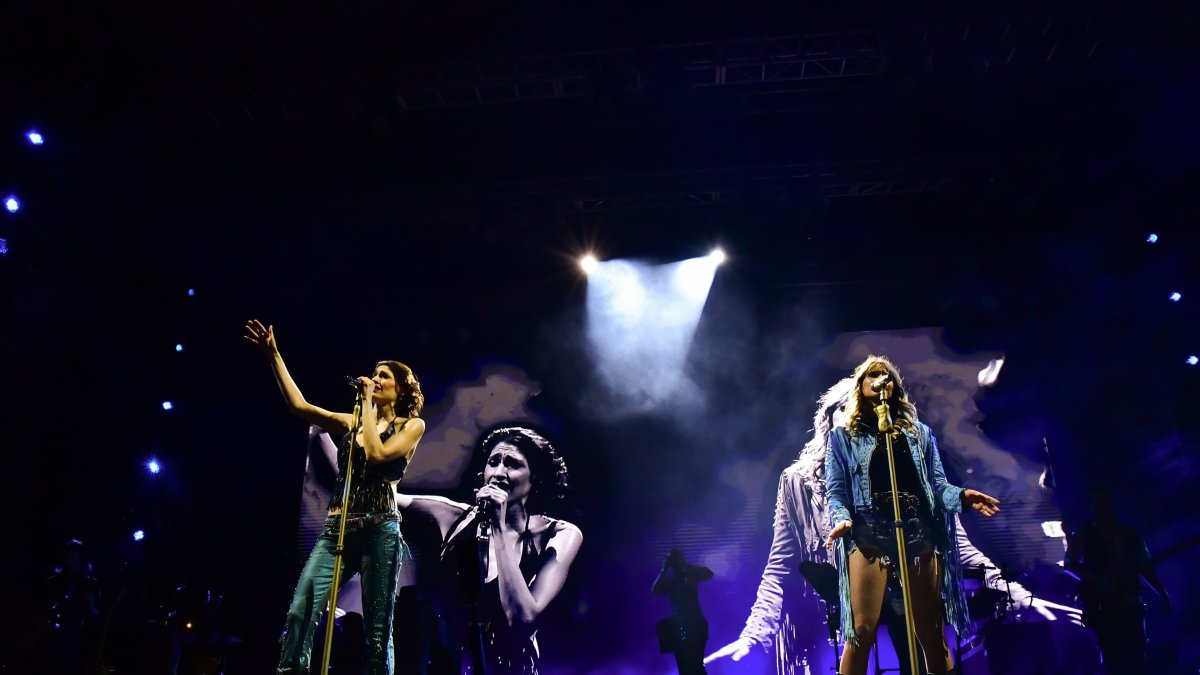 Hanna y Ashley abriendo su concierto con gran energía ante su público en Guayaquil.