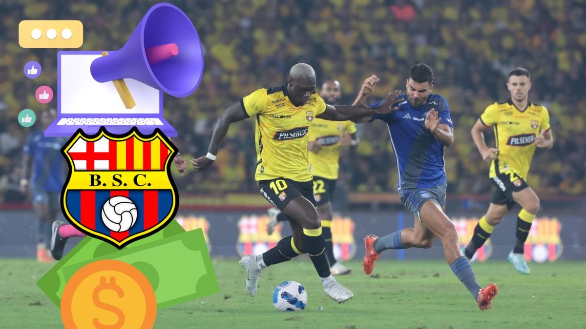 Felipe Caicedo, nueva contratación de Barcelona SC que debutó en la Noche Amarilla.