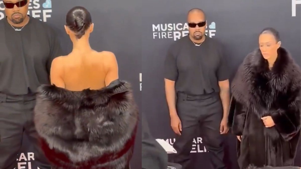 Kanye West y Bianca Censori en los Grammy 2025