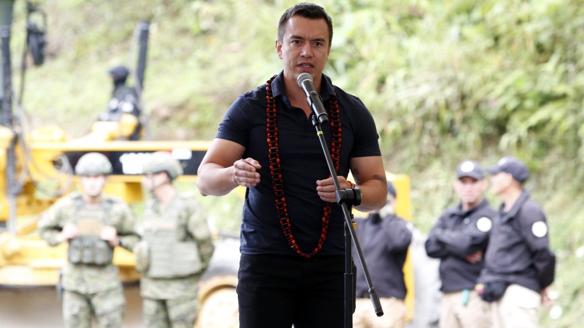 El presidente Daniel Noboa dispuso el cierre de las fronteras antes y después de las elecciones.